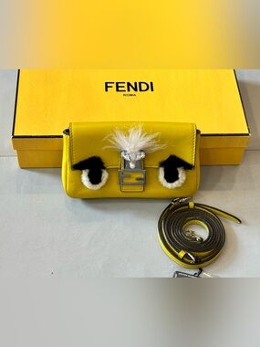 FENDI Micro Monster Baguette Crossbody Bag
